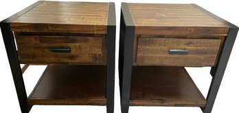 Pair Of Matching Side Tables From Jofran Inc.  (24x24x24)
