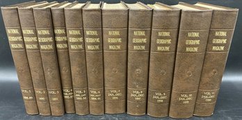 National Geographic Magazine Volumes 1-11, 9.5'H