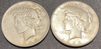 1925 & 1923 Liberty US One Dollar Coin