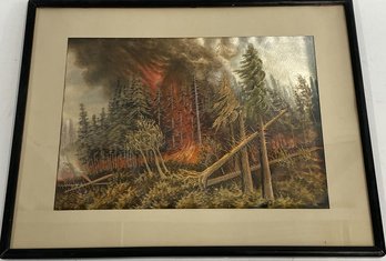 Japanese Silk Thread Artwork (Artist Unknown) 22.5x17.5