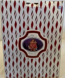 New In Box, Old World Santa Hand Painted Cookie Jar - 15x11.5in