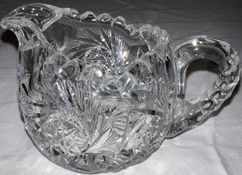 Clear Cut Crystal Creamer - 3in Tall
