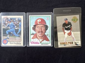 Ryan Sandberg, Mike Schmidt, Alex Rodriguez Baseball Cards Collection