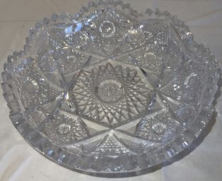 7' Leaded Cut Crystal Bowl