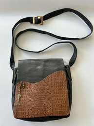 Vintage Charter Club Leather Crossbody Bag, 8.5' Height X 7.5' Length