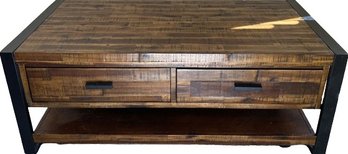 Coffee Table With Sliding Drawer Access From Both Sides (50x19x26)