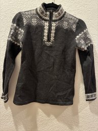 Alpaca Imports Quarter-Zip Sweater, Size Medium