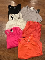 Lot Of 5 Women's Athletic Tops, Nike XS Size And Under Armour Medium Size New In Tags