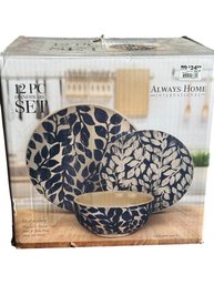 Always Home International 12 Piece Stoneware Dinnerware Set
