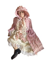 Vintage Composition Elderly Woman Character Doll With Costume