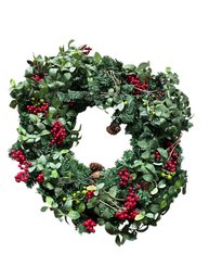 Balsam Hill 24 Inch Artificial Holiday Wreath With Storage Bag