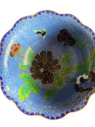 Cloisonné Enamel Bowl With Floral Motifs