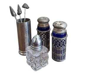 Vintage Tabletop Condiment And Cocktail Accessory Set
