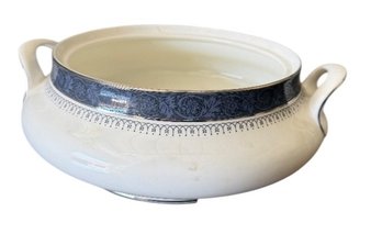 Royal Dalton Sherbrooke Blue Two-Handled Cream Soup Bowl