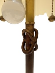 Wrought Iron Floor Lamp With Cream Pleated Shade