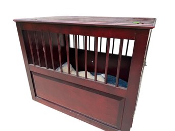 Wood Pet Crate End Table With Hinged Door