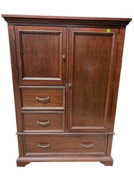 Wood Armoire Wardrobe With Drawers And Door Storage