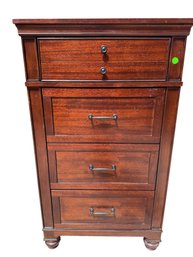 Universal Furniture Wood Five-Drawer Chest With Carved Bun Feet