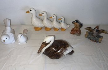 Porcelain & Ceramic Bird/duck Lot Figurines