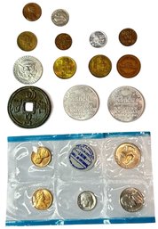 Coin Collection Lot: US Pennies, Dimes And Many More