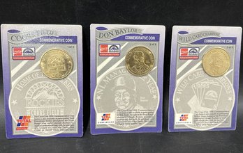 (3) Coca-Cola Baseball Commemorative Coins