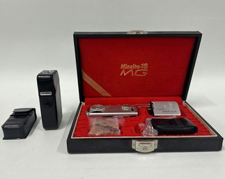 Minolta-16 MG Camera Set With Warranty Certificate, Case & Accessories