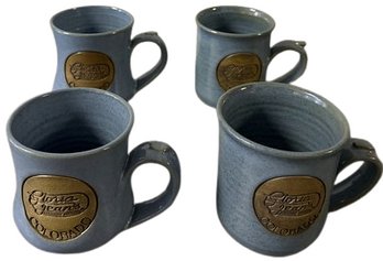 (four) The Clay Pen Pottery Handmade Mugs