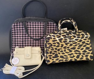 Checkered Handbag, Basics Leopard, Wallet Pouch That Is Two Ways To Wear