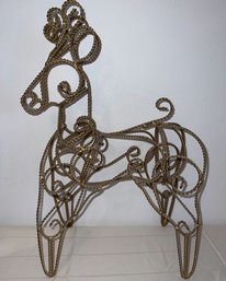 Metal Wire Reindeer Sculpture - 18in