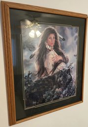 Maija Native American Woman Framed Art Print 1994 - 29Lx34.5W