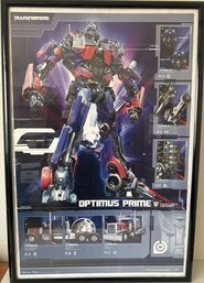 Transformers Optimus Prime Framed Collector's Blueprint Poster, Robot Vehicle Mode Details
