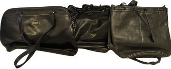 Three Black Women's Handbags: Liz Claiborne & Albi