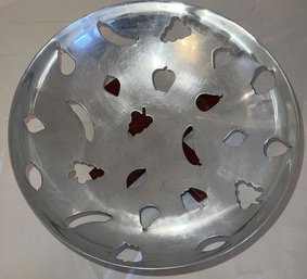 Metal Fruit Bowl Decor - 12in