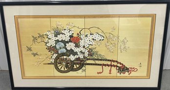 Framed Japanese Print, Signed By The Artist 41.25x21.5