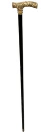 1898 Walking Cane With Gold-tone Handle (35.5in Tall)