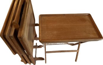 Wood TV Trays With Stand