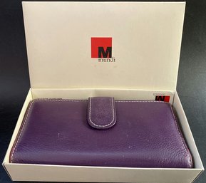Mundi Women's Clutch Wallet In Dark Purple - 7.5in