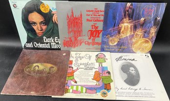 (6) Vinyl Records Collection, The Judson College, Dark Eyes & Oriental Moods, The Joy Of Christmas And More