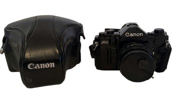 Canon A-1 Camera, Canon Lens 50mm And Case
