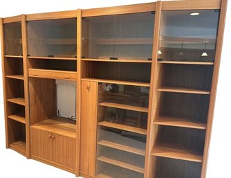 Entertainment Center With Glass 109x76x16, 4 Large Pieces