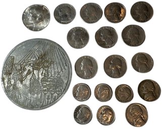 Liberty Coins Lot, Half Dollar And Dimes