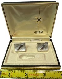 Swank Cufflinks: Hand-Engraved, Boxed (4 Inch)