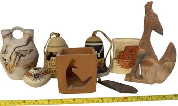 Southwestern-Inspired Pottery Collection Lot: New Mexico '90, Nemadji Pottery