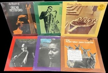 (6) Unopened Vinyl Record Collection, Oscar Pettiford, Roland Kirk, Booker Little And Many More