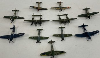 (11) World War II Aircraft Toy Warplanes, Lot