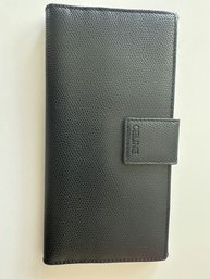 Celine Navy Two-Sided Long Snap Close Wallet With Pouch - 7.5' Length X 4' Height