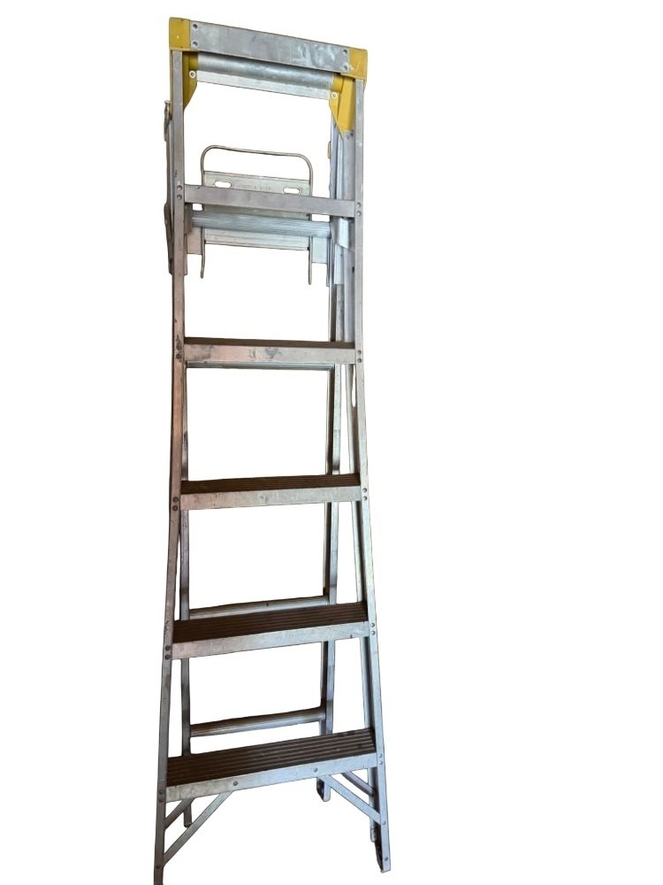 Werner Aluminum Step Ladder, Six-Step, Type I Industrial #84059 ...