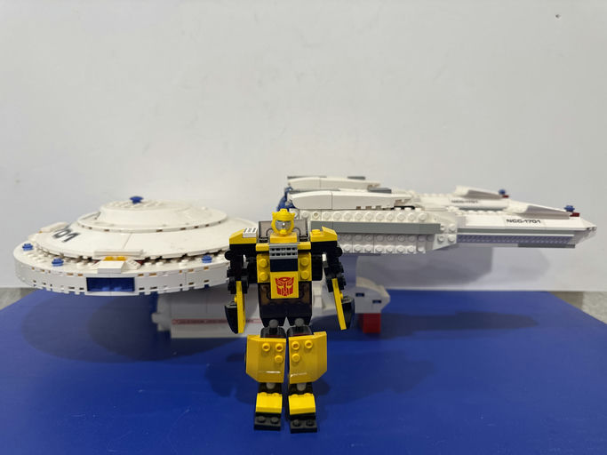 LEGO Brick-Built USS Enterprise NCC-1701 Starship Model With - Main Image