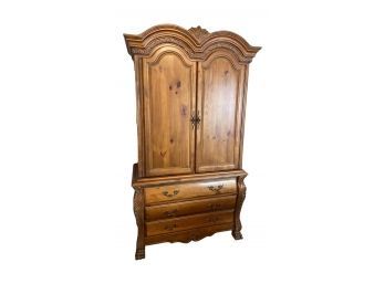 Beautiful Wooden Armoire / Entertainment Unit-2 Pieces