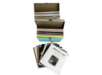 Large Collection Of Vinyls. Includes (2) Vinyl Cases. Johnny Cash And More!